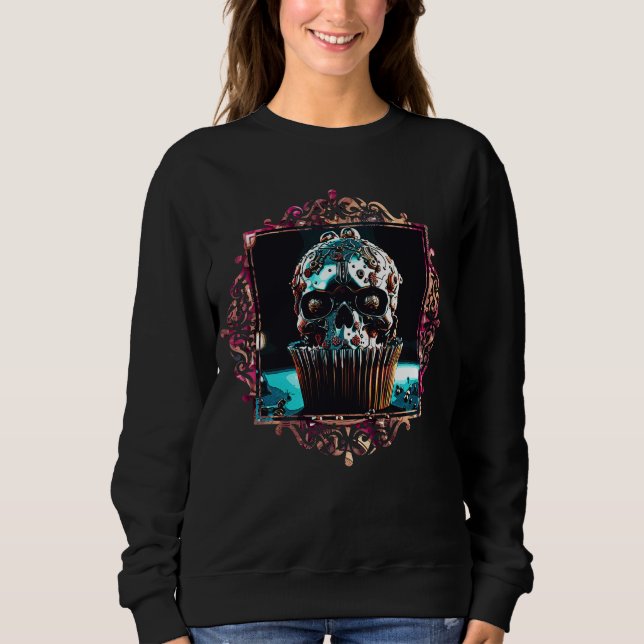 Clockwork Skull Cupcake Sweatshirt (Vorderseite)