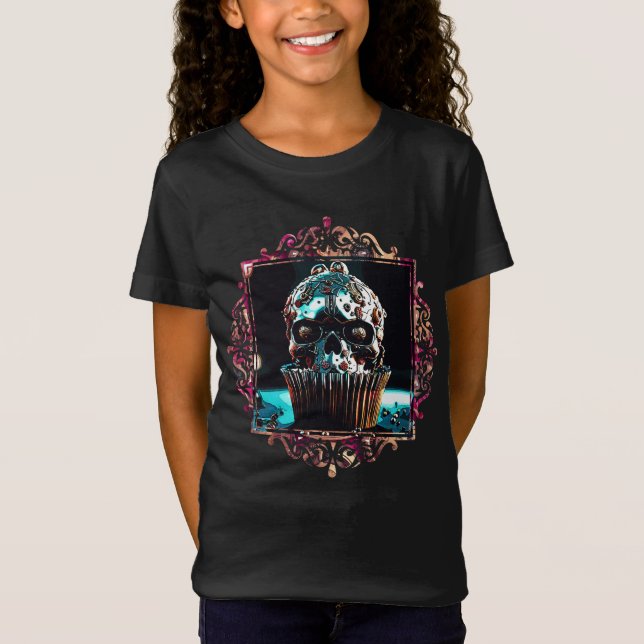 Clockwork Skull Cupcake T-Shirt (Vorderseite)