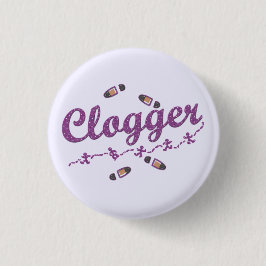 Clogger Tänzer-Schuh-Verstopfung lila Button