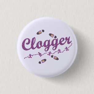 Clogger Tänzer-Schuh-Verstopfung lila Button