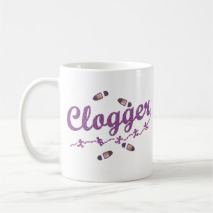 Clogger Tänzer-Schuh-Verstopfung lila Kaffeetasse