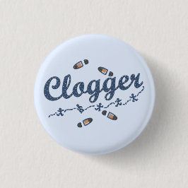 Clogger Tänzer-Schuhe, die Blau verstopfen Button