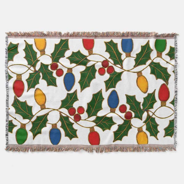 Cloisonne Art Christmas Lights and Holly Decke (Vorderseite)