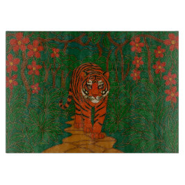 Cloisonne Art Tiger on the Jungle Path Schneidebrett