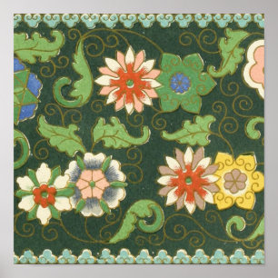 Cloisonne China Muster asiatisch orientalisch Poster