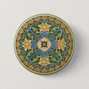Cloisonne China Patter Asian Oriental Button