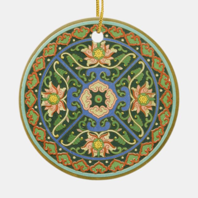 Cloisonne China Patter Asian Oriental Keramikornament (Vorne)
