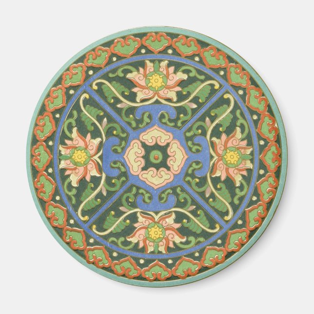 Cloisonne China Patter Asian Oriental Magnet (Vorne)