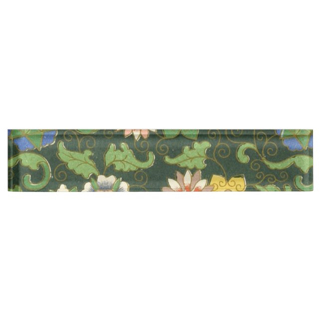 Cloisonne China Patter Asian Oriental Namensplakette (Vorderseite)