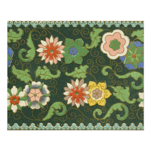 Cloisonne China Patter Asian Oriental Poster (Vorderseite)