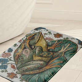 Cloisonne Frog on Lily Pad Badematte