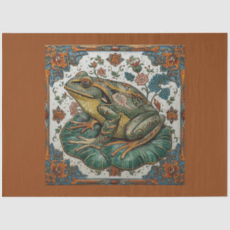 Cloisonne Frog on Lily Pad Tissue & Decoupage Pape Seidenpapier