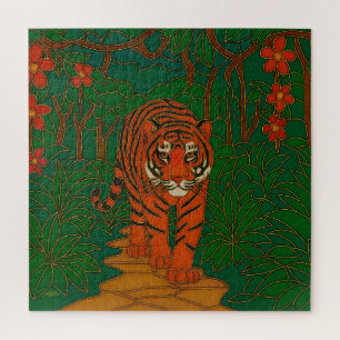 Cloisonne Kunst Tiger auf dem Dschungelpfad