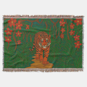 Cloisonne Kunst Tiger auf dem Dschungelpfad Decke