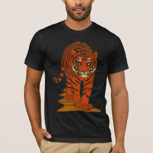 Cloisonne Kunst Tiger auf dem Dschungelpfad T-Shirt