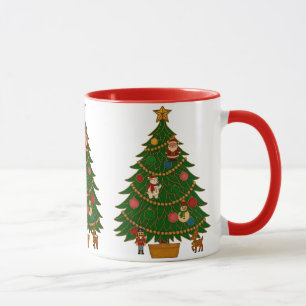 Cloisonne-Kunst-Weihnachtsbaum-Figurenschmuck Tasse