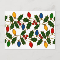 Cloisonne Kunst Weihnachtslichter und Stechpalme