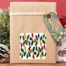 Cloisonne Kunst Weihnachtslichter und Stechpalme