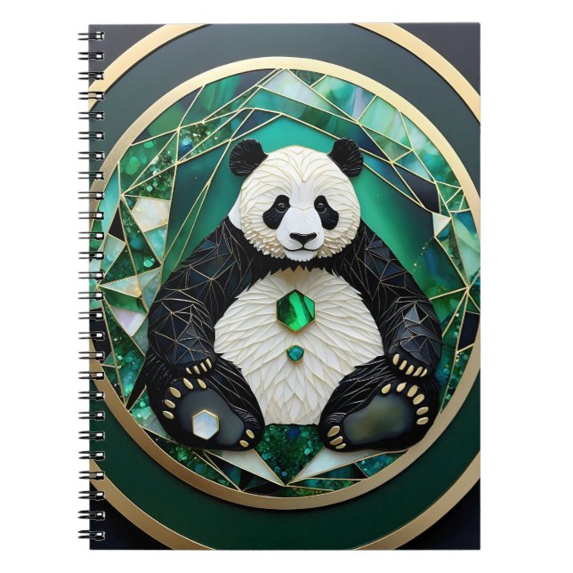 Cloisonne Panda Notizblock (Vorderseite)