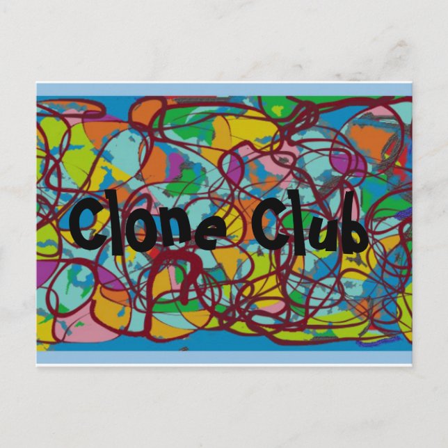 Clone Club von Orphan Black TV Show abstrakte Kuns Postkarte (Vorderseite)
