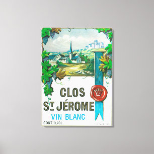 Clos St. Jermoe WeinlabelEurope Leinwanddruck