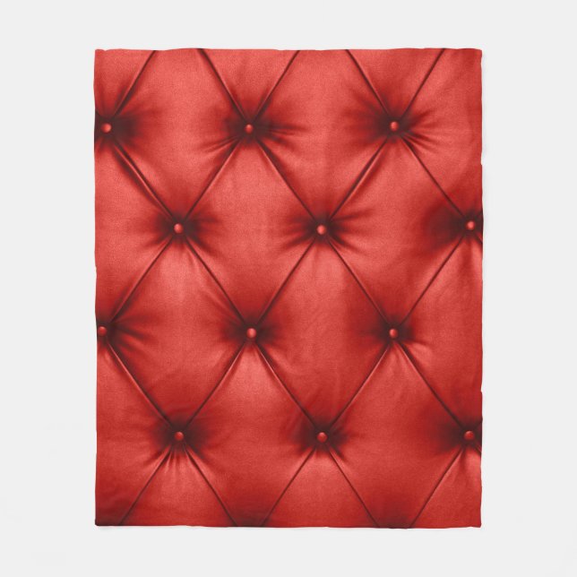 Close up background texture of scarlet red capiton fleecedecke (Vorderseite)