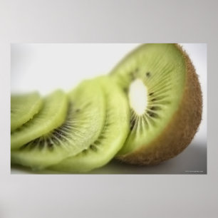 Close-up of kiwi slices poster