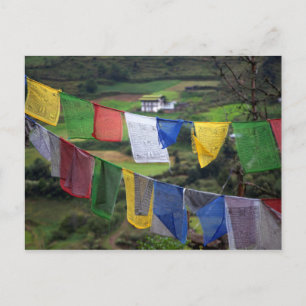 Close Up Of Prayer Flags Postkarte