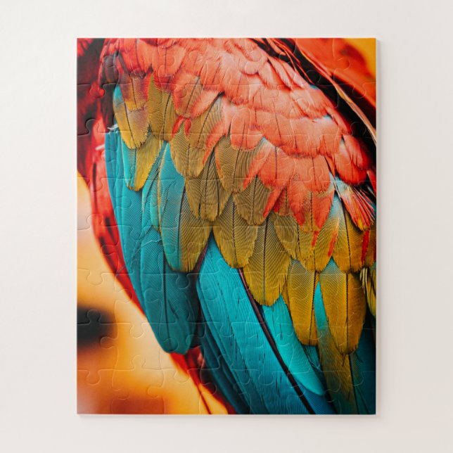 Close Up Parrot Bird Feathers (Vertikal)