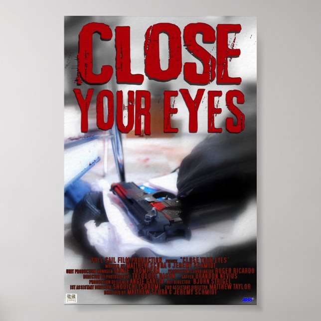 Close Your Eyes Poster (Vorne)
