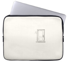Closed Door/ Calm Line Art/ Electronics Bag