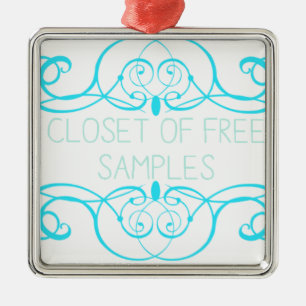 Closet of Free Samples Blue Line Silbernes Ornament