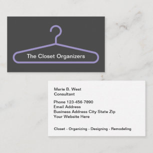 Closet Organiser Design Carte de visite violet