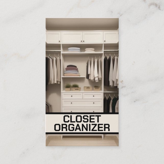 Closet Organizer Beruflich Visitenkarte (Vorderseite)