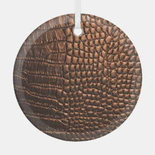 Closeup: Krokodilledertextur. Ornament Aus Glas
