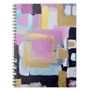 Closeup photo multicolored painting notizblock
