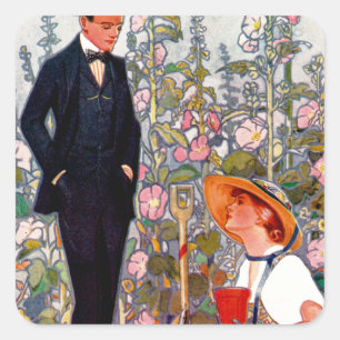 Clothesbook Vierzig: Frühling und Sommer 1917 Quadratischer Aufkleber