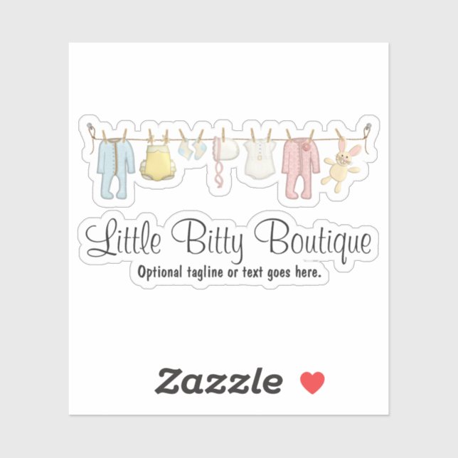 Clothesline-Säugling für Babykleidung Nähnagelogo Aufkleber (Blatt)