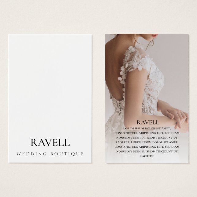 Clothing brand with photo Business Card (Vorne & Hinten)
