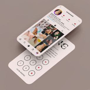 Clou Artiste Salon rose Instagram Carte de fidélit