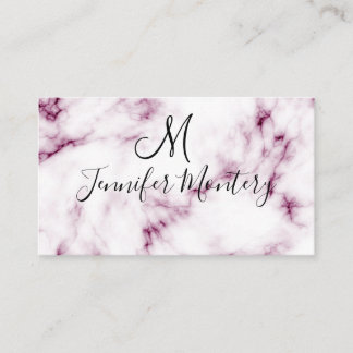 clou de marbre rose chic Salon carte de visite