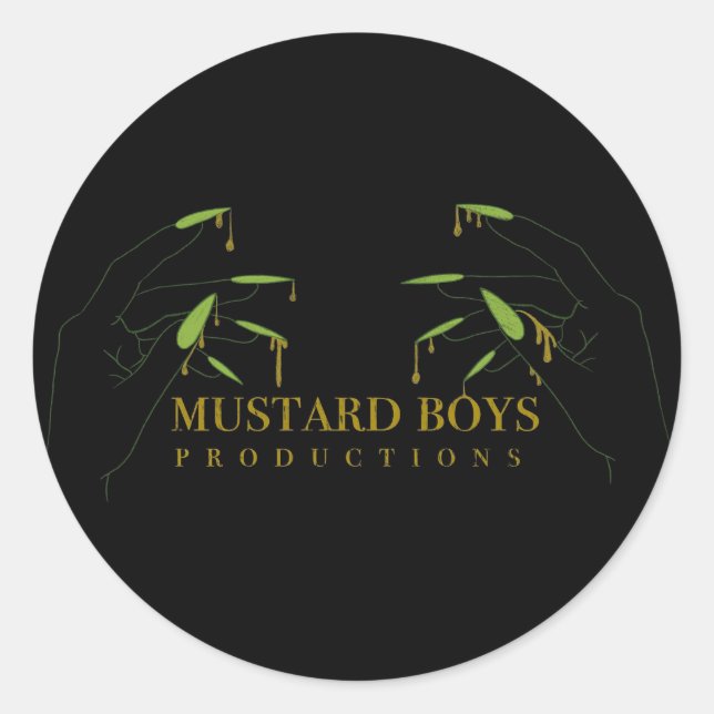 clou vert Mustard Boys Productions autocollant (Devant)
