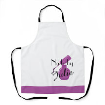 Clou violet Polonais personnalisé tablier blanc