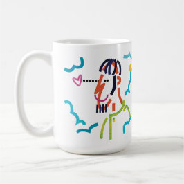 Cloud 9 Abstrakt Moderne Kunst Illustration Tasse
