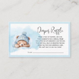 Cloud 9 Bear Baby Shower Diaper Raffekarte Begleitkarte