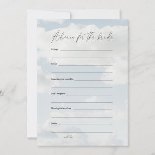 Cloud 9 Beratung für die Bride Advice Cards Einladung