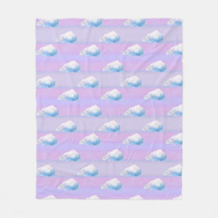 Cloud 9 Bewölkt Lila und Blau Fleecedecke