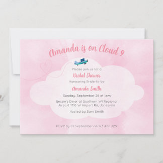 Cloud 9 Bridal Dusche Einladung