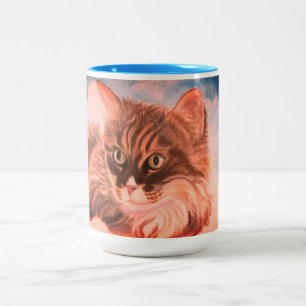 Cloud 9 Cat Zweifarbige Tasse