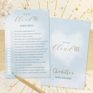 Cloud 9 Celestial Blue Baby Shower Rate Mal Spiel